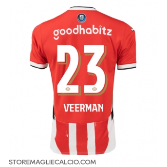 PSV Eindhoven Joey Veerman #23 Maglia Gara Casa Repliche 2024-25
